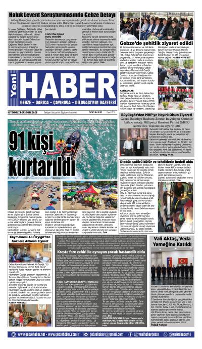 16 temmuz 2026