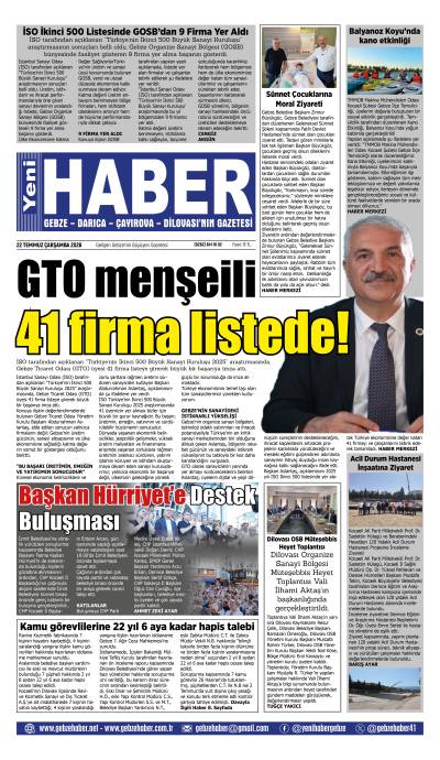 22 temmuz 2026