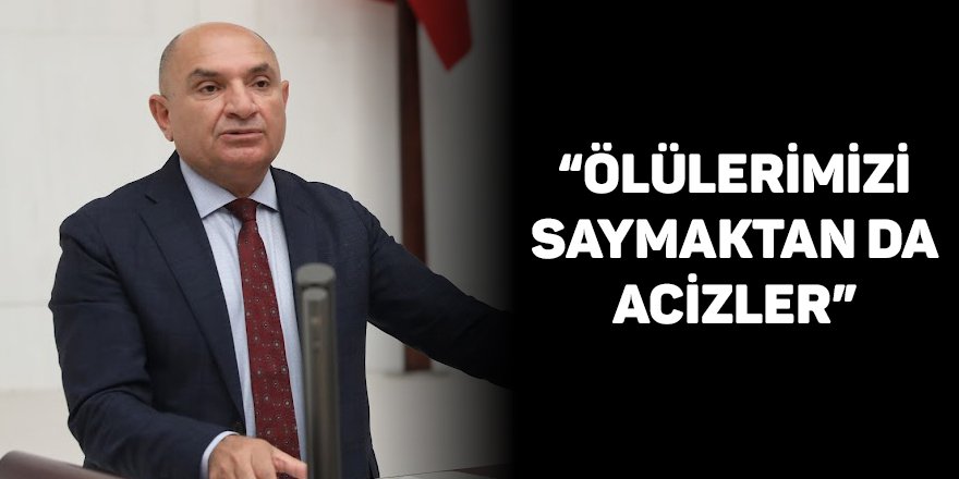 “Ölülerimizi saymaktan da acizler”