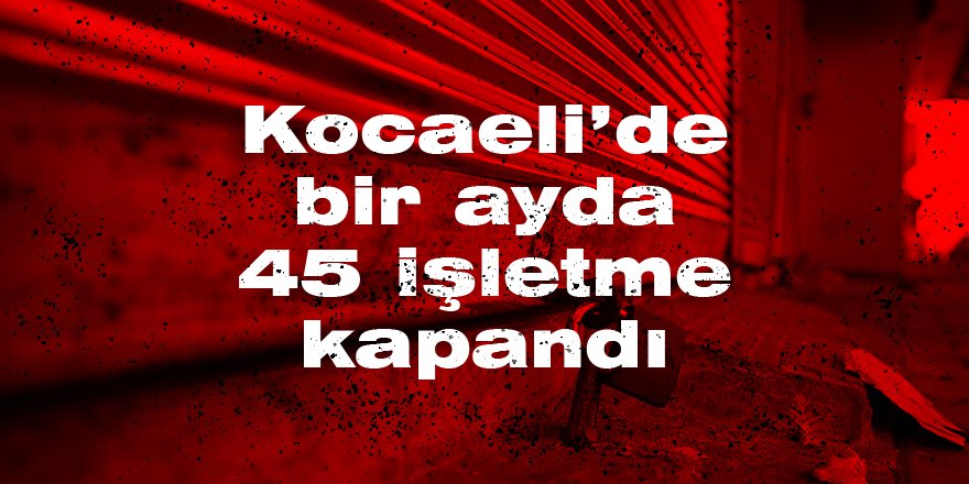 Kocaeli’de bir ayda 45 işletme kapandı