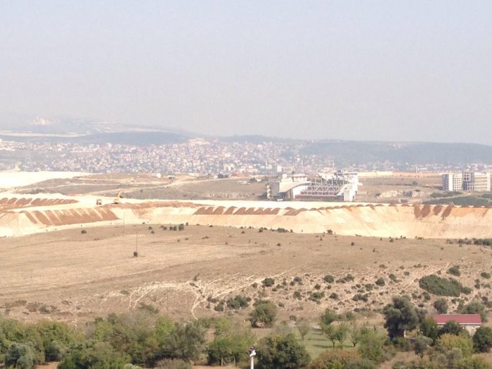 Hafriyat dağı oluştu