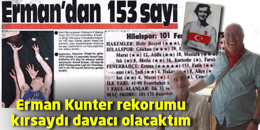 Erman Kunter rekorumu kırsaydı davacı olacaktım