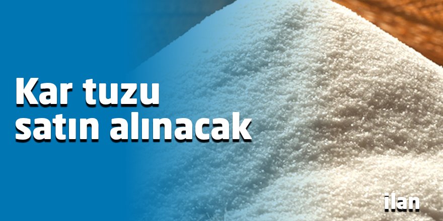 Kar tuzu satın alınacak