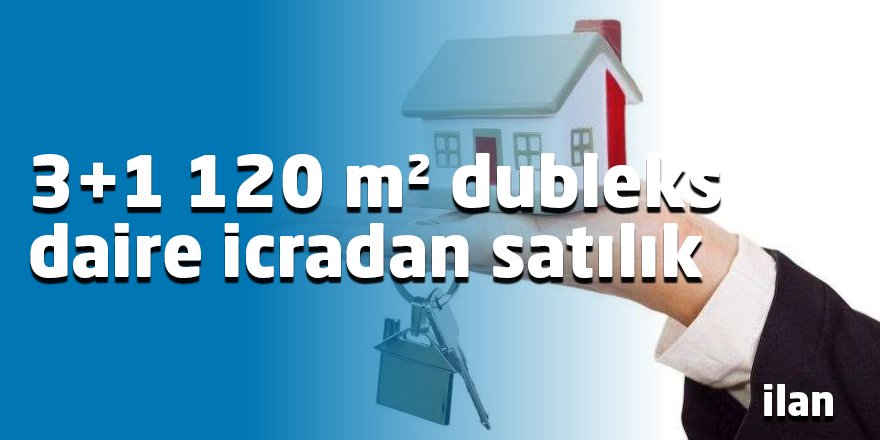 3+1 120 m² dubleks daire icradan satılık