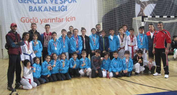 Minik Tekvandocular, dört ili geride bıraktı