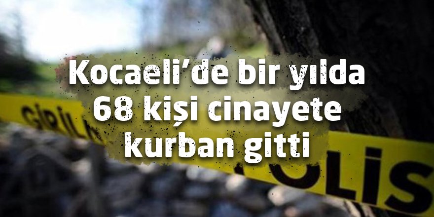 Kocaeli’de bir yılda 68 kişi cinayete kurban gitti