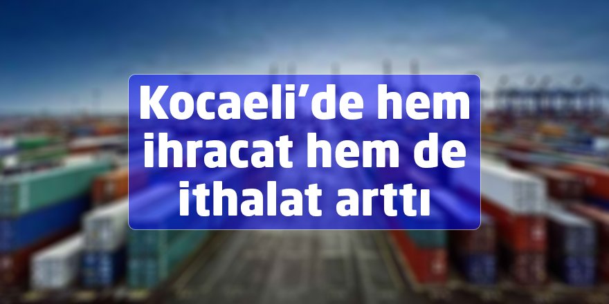 Kocaeli’de hem ihracat hem de ithalat arttı