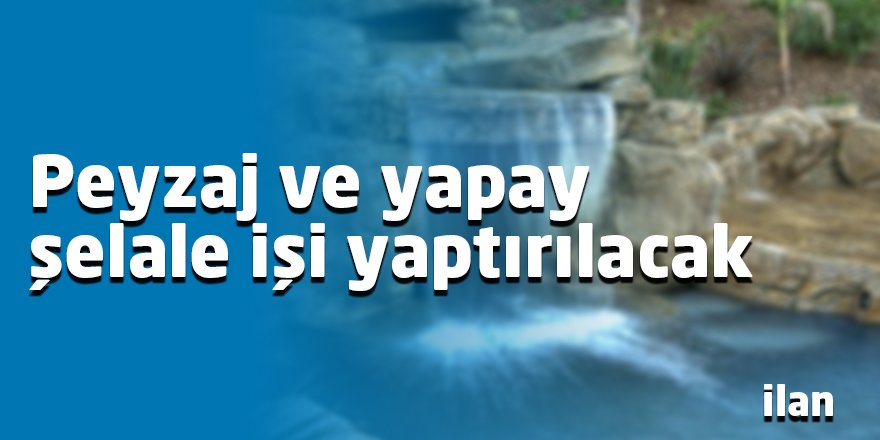 Peyzaj ve yapay şelale işi yaptırılacak