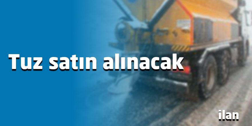 Tuz satın alınacaktır