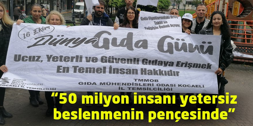 “50 milyon insan yetersiz beslenmenin pençesinde”