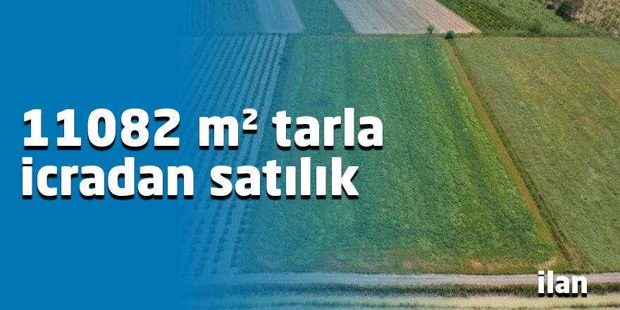 11082 m² tarla icradan satılık