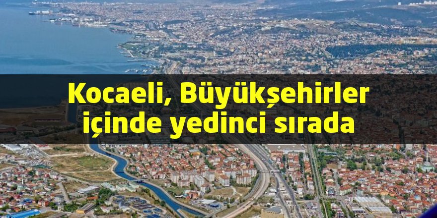 Kocaeli, Büyükşehirler içinde yedinci sırada