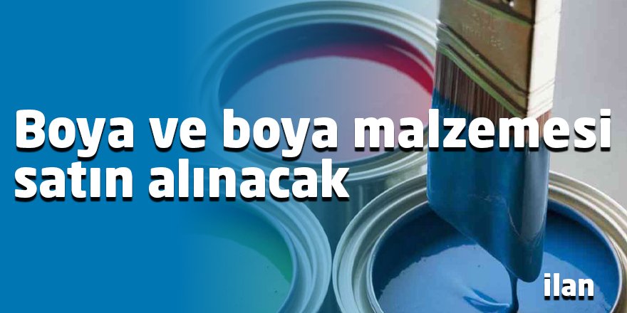 Boya ve boya malzemesi satın alınacak