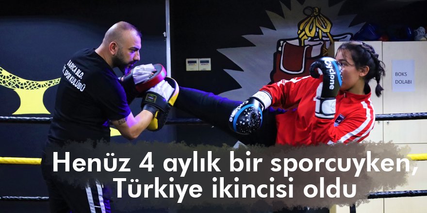 Henüz 4 aylık bir sporcuyken, Türkiye ikincisi oldu