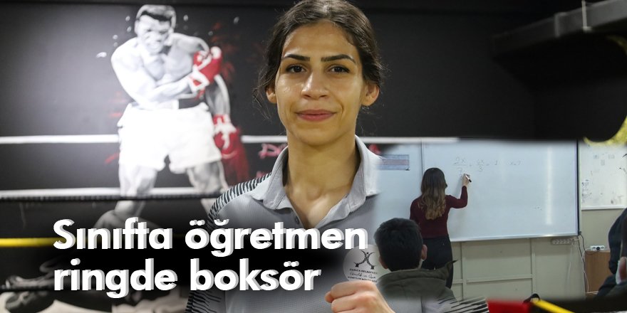 Sınıfta öğretmen ringde boksör