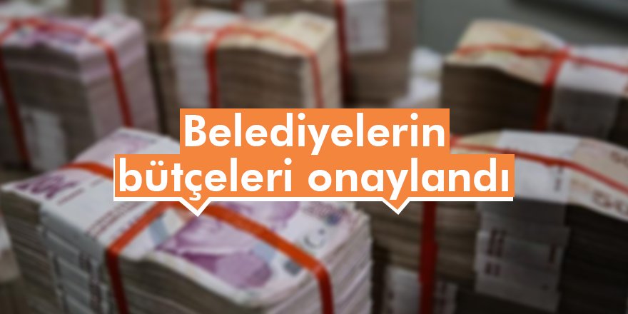 Belediyelerin bütçeleri onaylandı