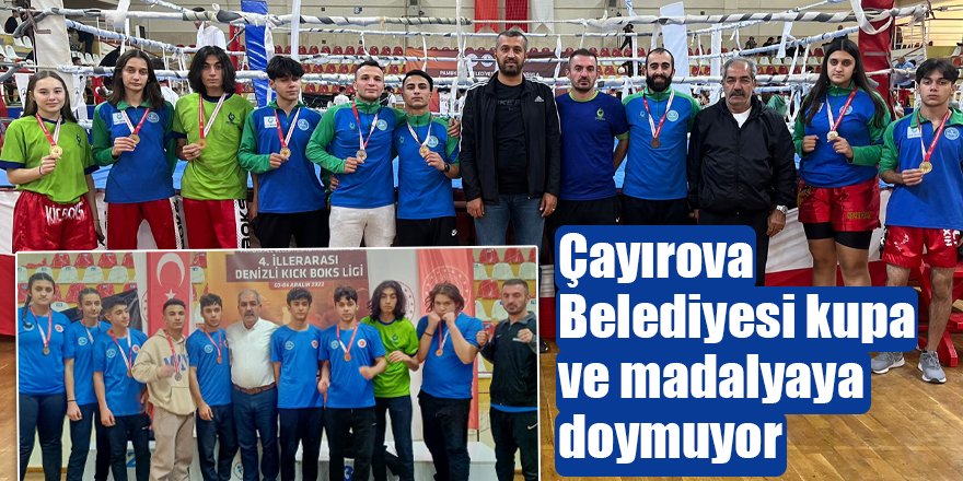 Çayırova Belediyesi kupa ve madalyaya doymuyor