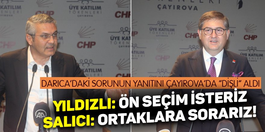 Yıldızlı: Ön seçim isteriz Salıcı: Ortaklara sorarız!