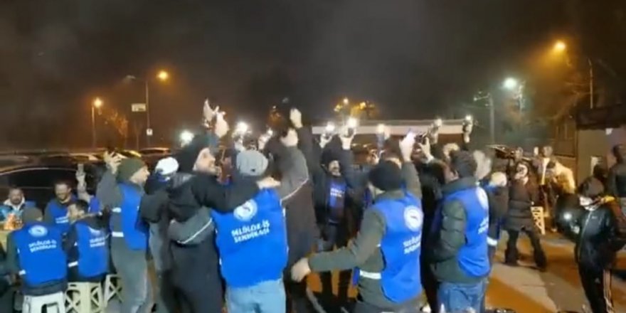 Grevde yılbaşı coşkusu