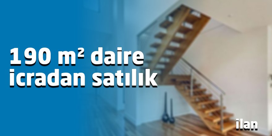 190 m² daire icradan satılık