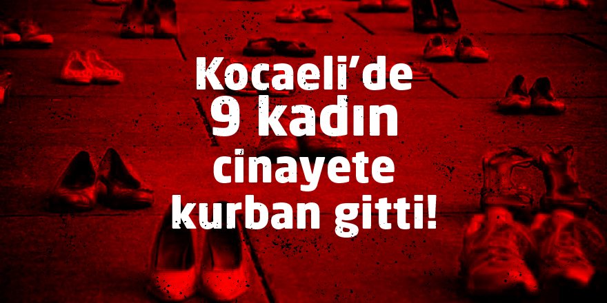 Kocaeli’de 9 kadın cinayete kurban gitti!