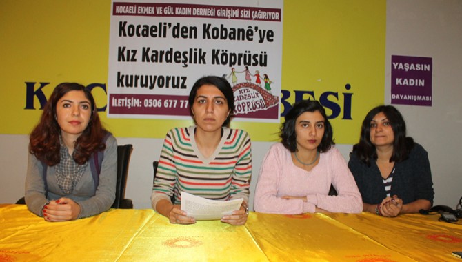 Kobaneli kadınlar için yardım kampanyası