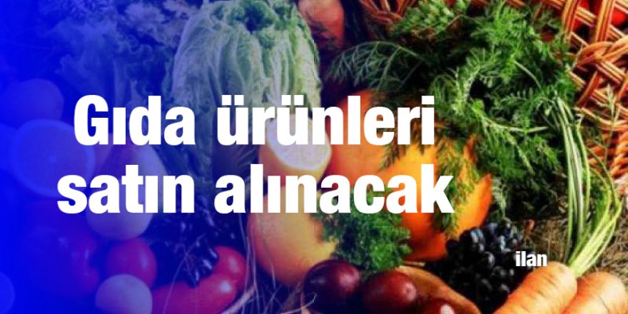 Gıda ürünleri satın alınacak