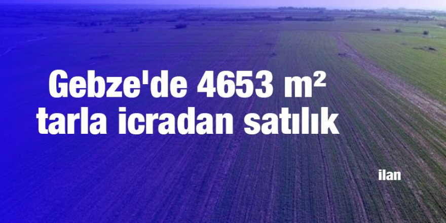 Gebze'de 4653 m² tarla icradan satılık