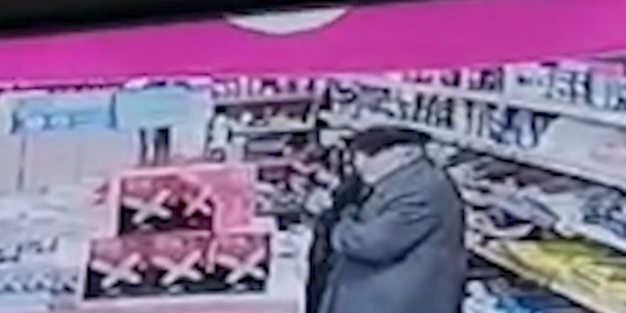 Matkap çalan yaşlı adam iş yeri sahibine yakalandı