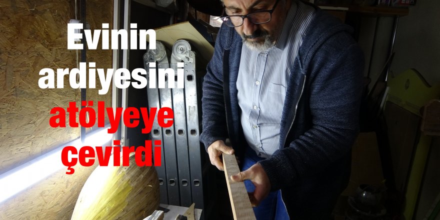 Evinin ardiyesini atölyeye çevirdi