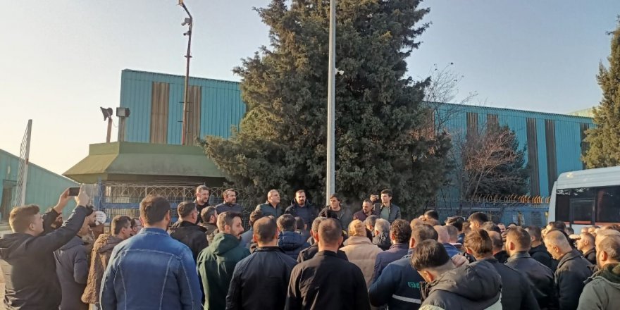 Tezcan Galvaniz’de işçileri eylemde