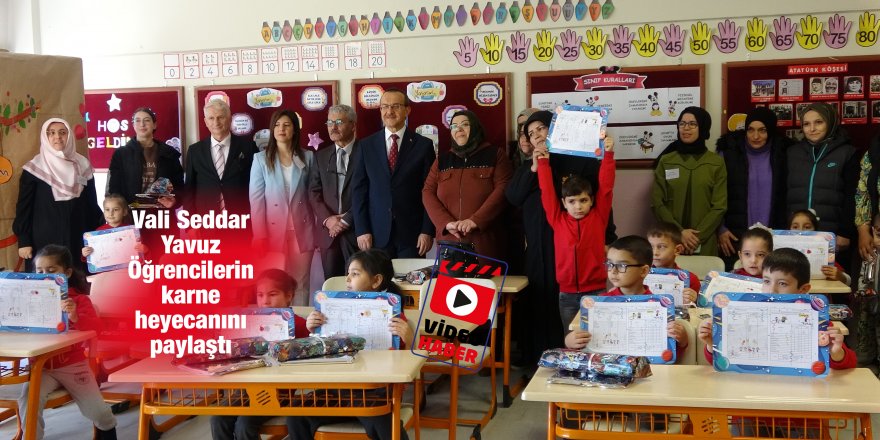 Vali Seddar Yavuz Öğrencilerin karne heyecanını paylaştı