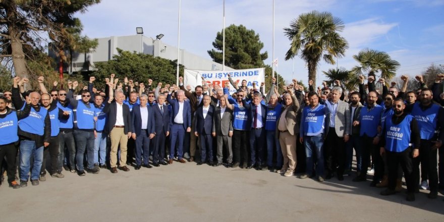 Kartonsan işçisine destek ziyareti