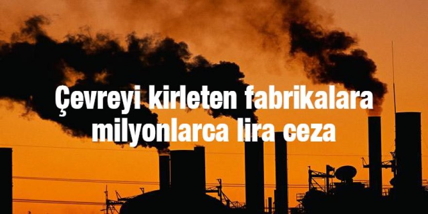 Çevreyi kirleten fabrikalara milyonlarca lira ceza