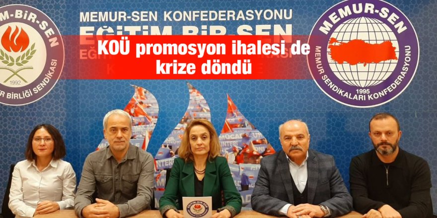 KOÜ promosyon ihalesi de krize döndü