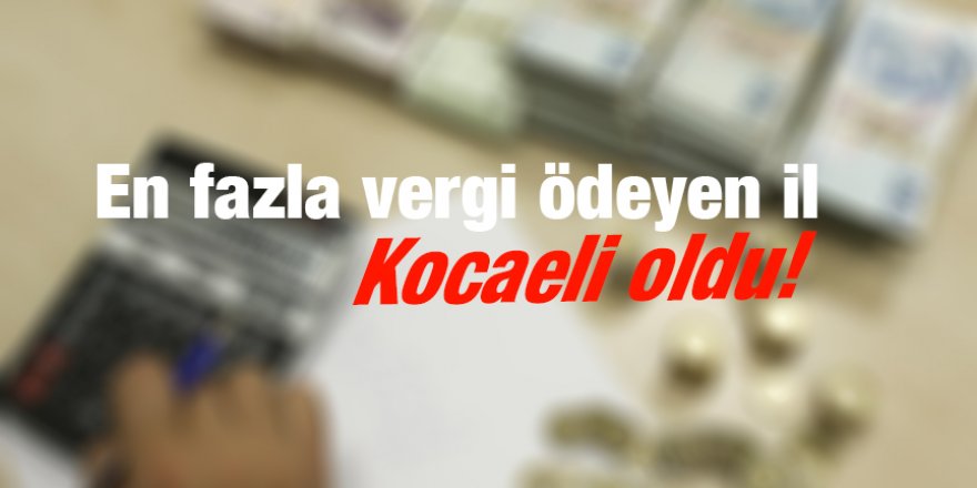 En fazla vergi ödeyen il Kocaeli oldu!