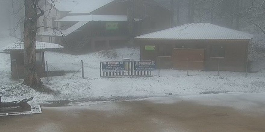 Kocaeli'de yüksek kesimlerde kar yağdı