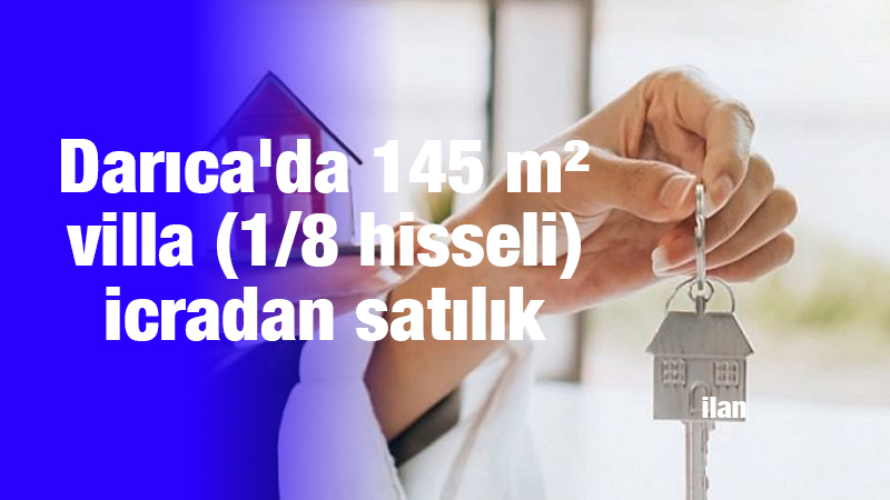 Darıca'da 145 m² villa (1/8 hisseli) icradan satılık