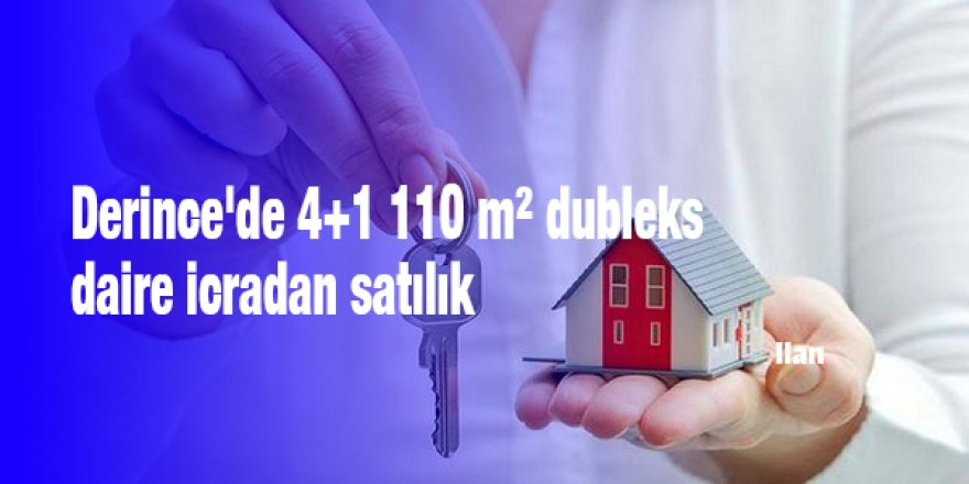 Derince'de 4+1 110 m² dubleks daire icradan satılık