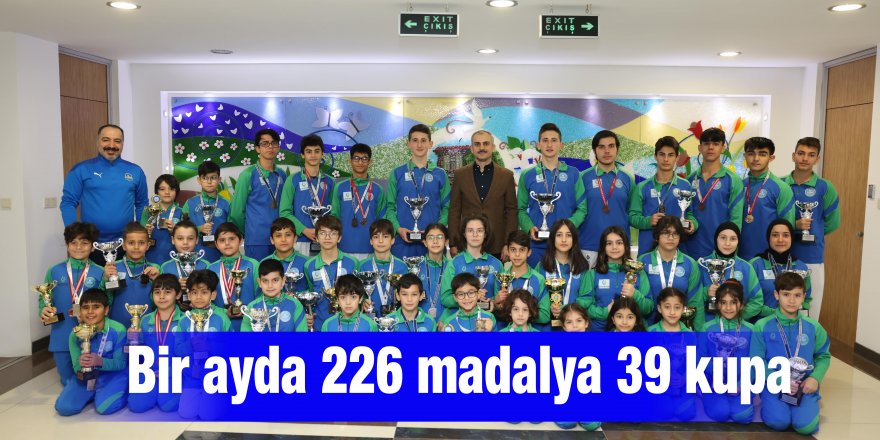 Bir ayda 226 madalya 39 kupa