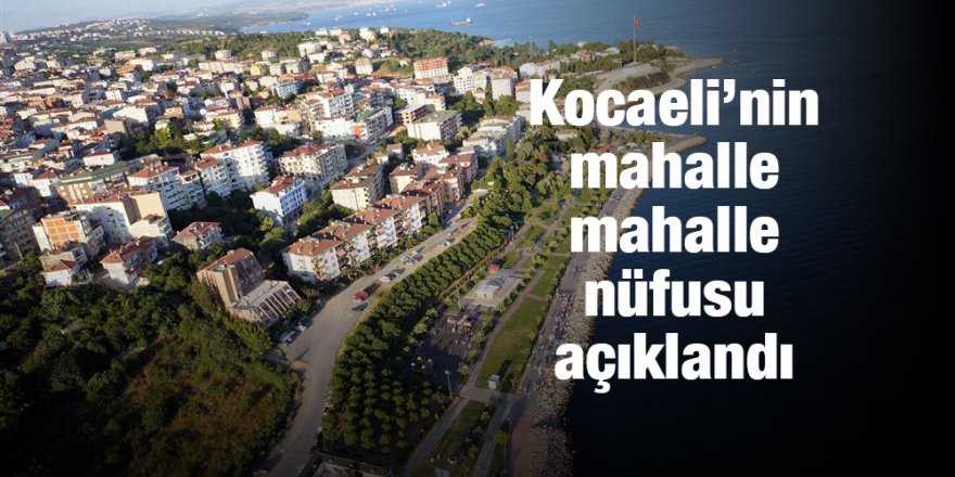 Kocaeli’nin mahalle mahalle nüfusu açıklandı