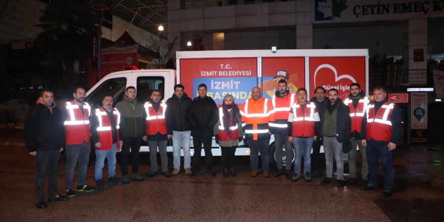 İzmit İşbaşında ekibi, afet bölgesine doğru yola çıktı