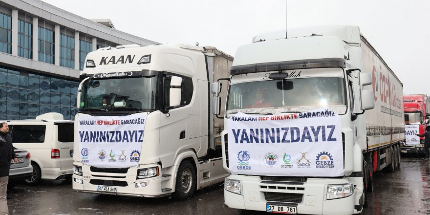 Gebze’den Hatay Defne’ye yardım eli