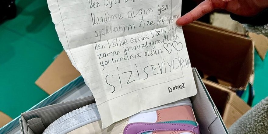 Minik kalplerden depremzedelere sevgi dolu destek