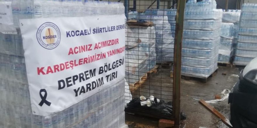Deprem bölgesine bir yardım da Siirtliler'den