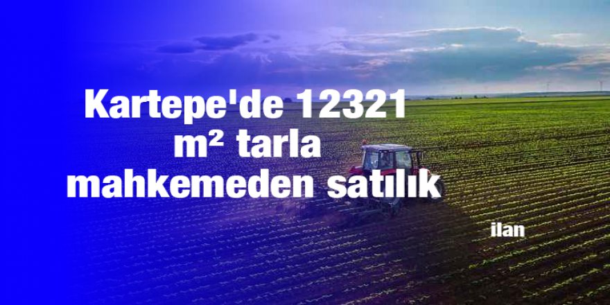 Kartepe'de 12321 m² tarla mahkemeden satılık