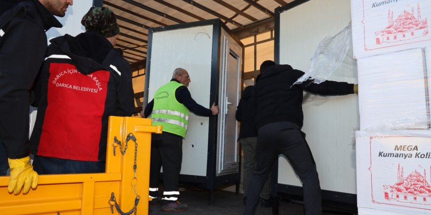 Darıca Belediyesi, deprem bölgesi için mobil tuvalet üretiyor