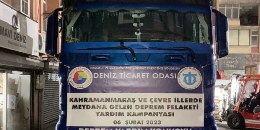 İMEAK Deniz Ticaret Odası Depremzedelerin Yanında