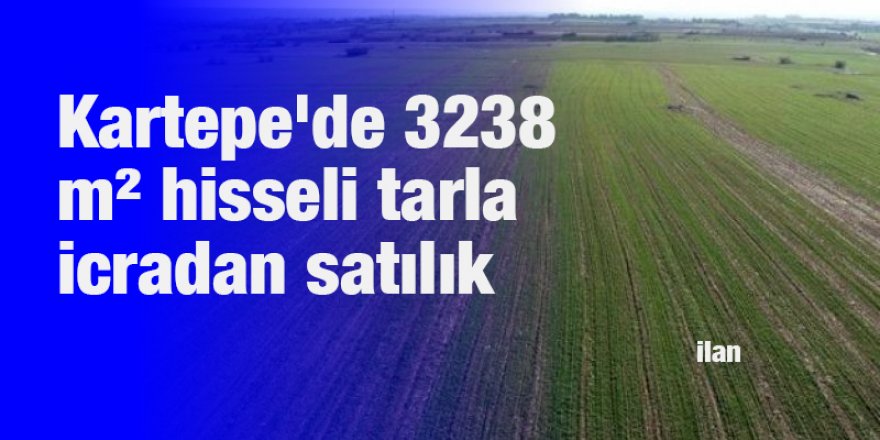 Kartepe'de 3238 m² hisseli tarla icradan satılık