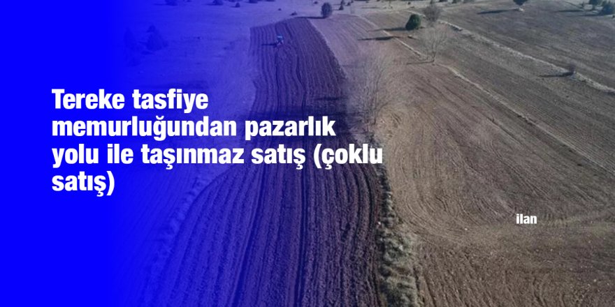 Tereke tasfiye memurluğundan pazarlık yolu ile taşınmaz satış (çoklu satış)